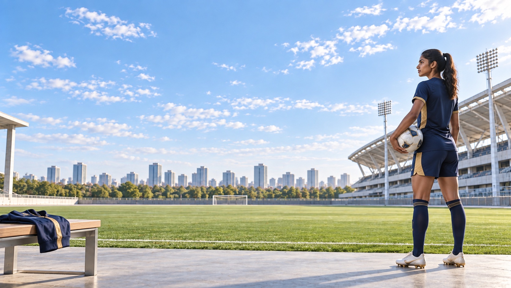 Sportswear and teamwear editorial campaign scene