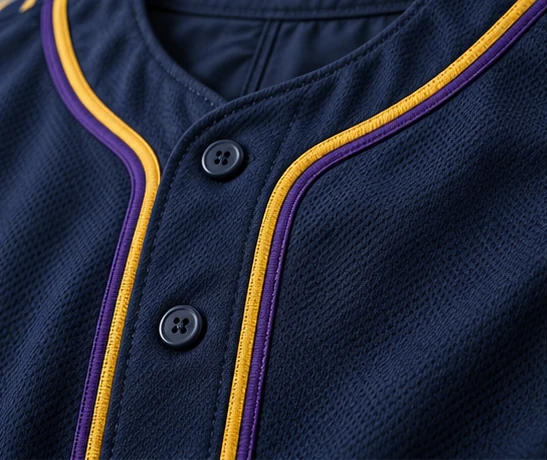 colour & panels baseball garment detail