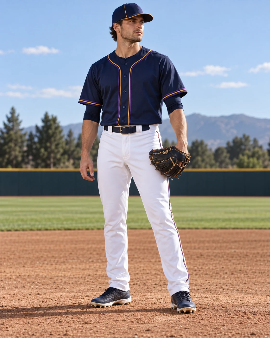 button-front jerseys editorial baseball teamwear on an athlete