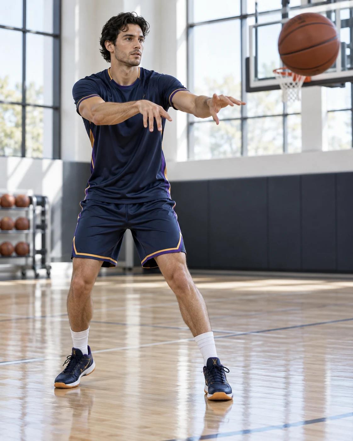 practice sets editorial basketball teamwear on an athlete