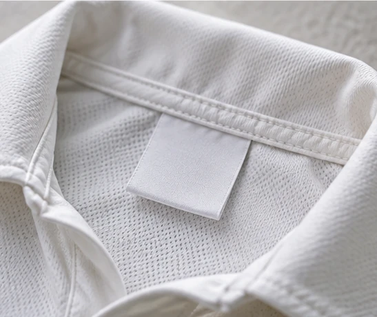labels & finishing cricket garment detail