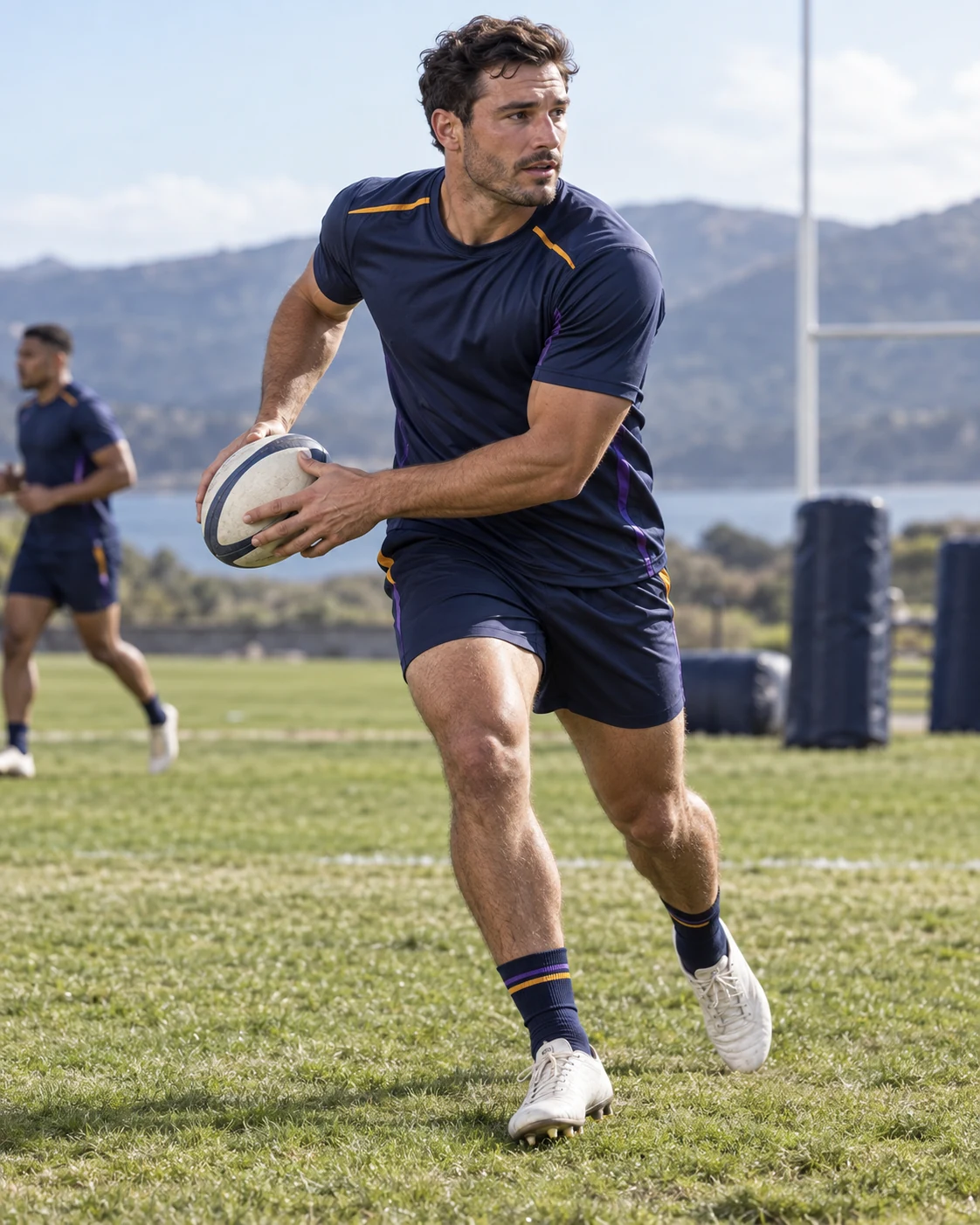 training tops editorial rugby teamwear on an athlete